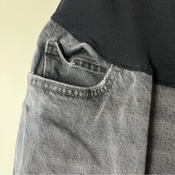 Old Navy Maternity Full Panel Slouchy Straight Distressed Gray Jeans 16 - Picture 8 of 11
